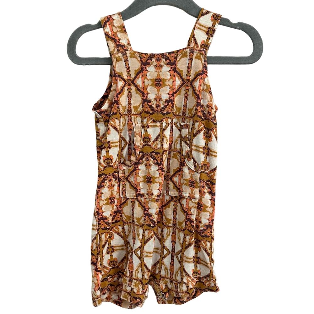 Kate Quinn Batik Bamboo Romper Overalls One Piece Outfit 6-12 Months Baby Boy